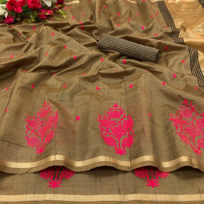 Maahi 11 Soft Irod Silk Saree with Embroidery Flower Work Party Wear  Letest Fancy Desinger Silk Saree Collection